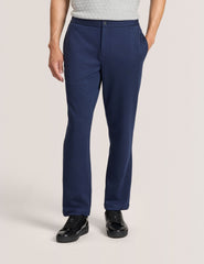 Men KNIT TWILL ELASTIC TROUSERS - Insignia Blue Heather - Ted Baker