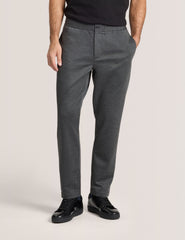 Men KNIT TWILL ELASTIC TROUSERS - Iron Gate Heather - Ted Baker