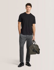 Men KNIT TWILL ELASTIC TROUSERS - Iron Gate Heather - Ted Baker