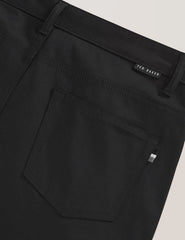 Men COMPACT HERRINGBONE TROUSERS - Black Beauty - Ted Baker