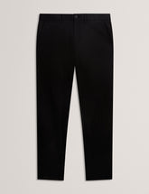 Men RYCE - Black Slim Fit Textured Cotton Blend Chinos - Ted Baker