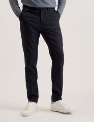 Men NOUNDS - Navy Puppytooth Check Slim Fit Pants - Ted Baker