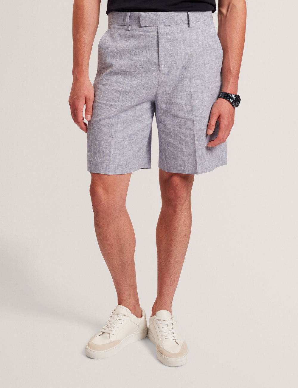 Men GIVRAN Slim Fit Linen Blend Tailored Shorts - Ted Baker