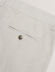 Men KENLEYS - Stone Linen Cotton Woven Tailored Shorts - Ted Baker