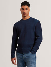 Men|Sale TIMMNO Plated Rib Knit Crew Neck Sweater - Ted Baker