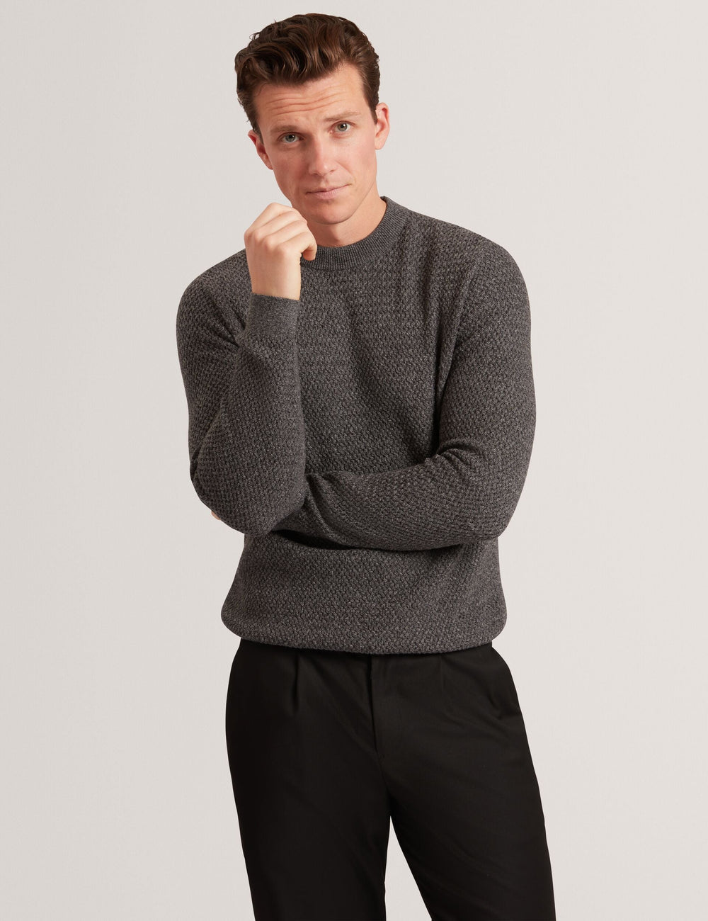 Men|Sale MONYA Textured Stitch Marled Knit Jumper - Ted Baker