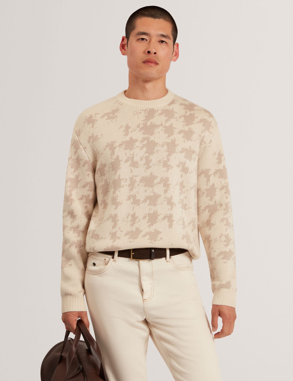 Men|Sale ZENDAYD Houndstooth Print Chunky Knit Jumper - Ted Baker