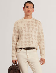 Men|Sale ZENDAYD Houndstooth Print Chunky Knit Jumper - Ted Baker