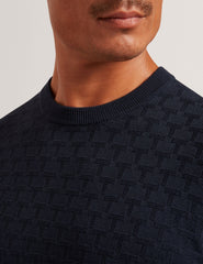 Men|Sale SAINSY Branded Texture Crew Neck Jumper - Ted Baker