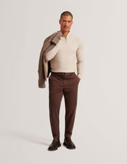 Men|Sale JEREMEE Branded Texture Zip Neck Jumper - Ted Baker