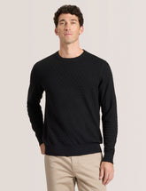 Men T STITCH LONG SLEEVE CREW NECK SWEATER - Black Beauty - Ted Baker