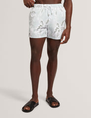Men VERDES Palm Print Mid-Length Swim Shorts - Ted Baker