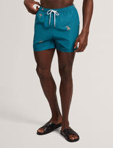 Men BRENTWD Goldfish Print Drawstring Swim Shorts - Ted Baker