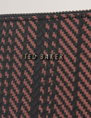 Men|Sale WARENN Striped Woven Leather 13-Inch Laptop Sleeve - Ted Baker