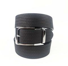 Men GEO EMBOSSED BELT – Black - Ted Baker