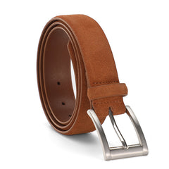 Men SUEDE BELT – Chestnut - Ted Baker