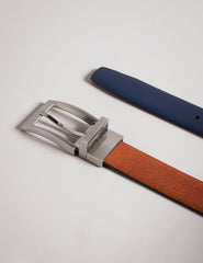 Men KARMER - Tan Reversible Polished Leather Belt - Ted Baker