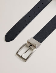 Men BREEMER - Reversible Textured Leather Belt - Ted Baker