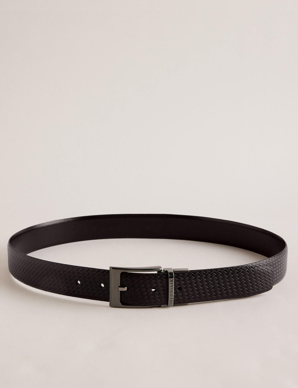Men WAIDE - Woven Texture Leather Belt - Ted Baker