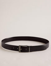 Men WAIDE - Woven Texture Leather Belt - Ted Baker
