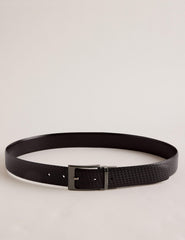 Men WAIDE - Woven Texture Leather Belt - Ted Baker