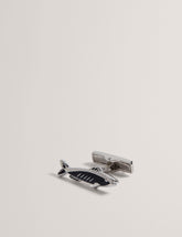 Men KIPPER - Fish Shape Branded Metal Cufflinks - Ted Baker