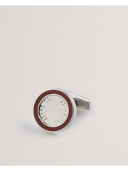 Men RAYLAN - Colour Border Branded Round Cufflinks - Ted Baker