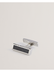 Men CARBIE - Carbon Fibre Bar Metal Cufflinks - Ted Baker