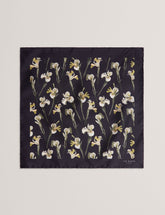 Men FRINTOP - Orchid Floral Print Silk Pocket Square - Ted Baker