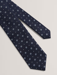 Men STEEPLE - Circle Geometric Print Silk Tie - Ted Baker