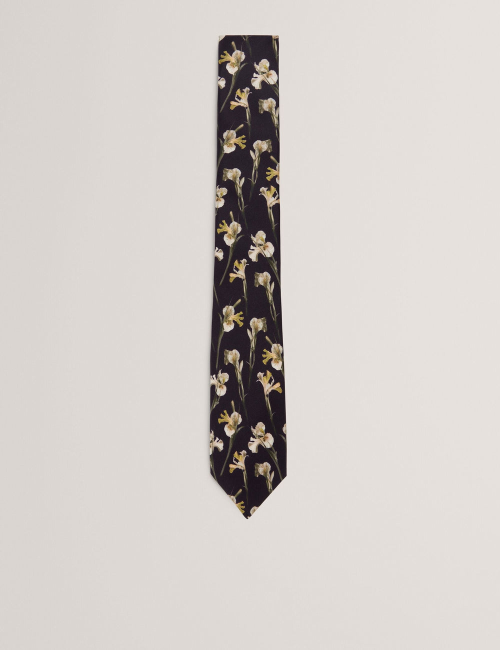 Men FRINTON - Orchid Floral Print Silk Tie - Ted Baker