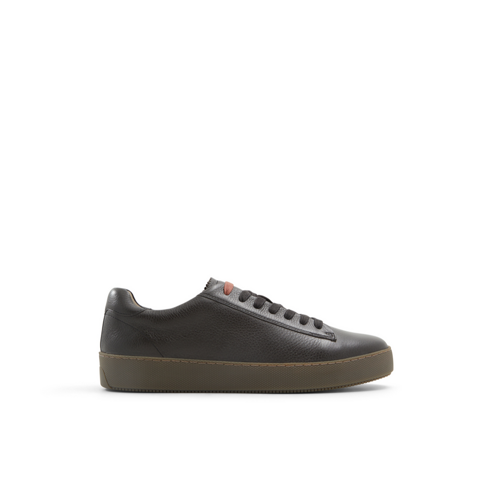 Men WESTWOOD - Black Leather Cup Sole Sneakers - Ted Baker