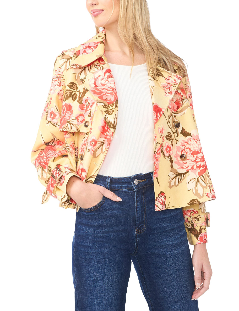 Sale|Women LEAH Floral Print Short Trench Jacket - Ted Baker