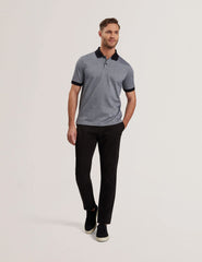 Sale|Men AUGUSO - Textured Jacquard Cotton Polo Shirt - Ted Baker