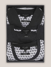 Sale|Men SANGS Geometric Jersey Top Gift Set in Black - Ted Baker