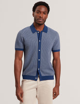 Sale|Men NOLIVA Textured Stitch Knitted Button-Through Shirt - Ted Baker