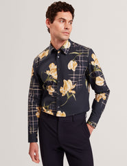 Sale|Men QUORIK Mixed Floral Print Long Sleeve Shirt - Ted Baker