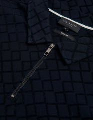 Sale|Men ANSOM - SS Reg Textured Towelling Zip Polo - Ted Baker