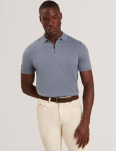 Sale|Men GIVRANS Silk Blend Knit Zip Neck Polo - Ted Baker