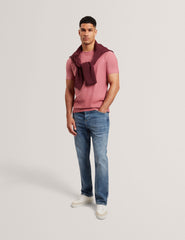 Sale|Men KAELITH Textured Panel Cotton Short Sleeve T-Shirt - Ted Baker