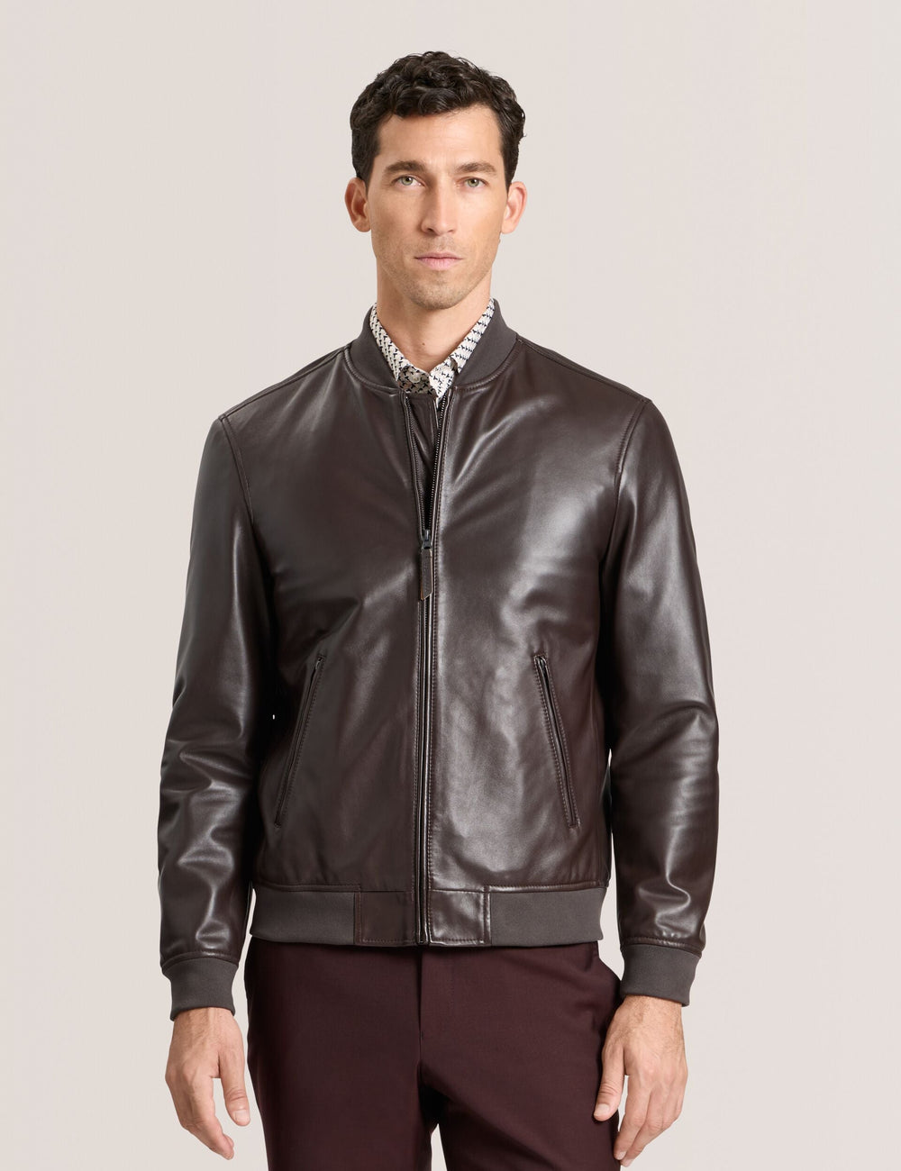 Sale|Men WAGGONER - Leather Bomber Jacket - Ted Baker