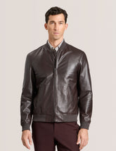 Sale|Men WAGGONER - Leather Bomber Jacket - Ted Baker