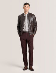 Sale|Men WAGGONER - Leather Bomber Jacket - Ted Baker