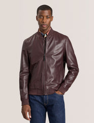 Sale|Men WAGGONER - Leather Bomber Jacket - Ted Baker