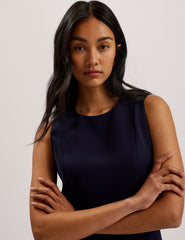 Women SORRAL - Sleeveless Tailored Mini Dress With Side Split - Ted Baker