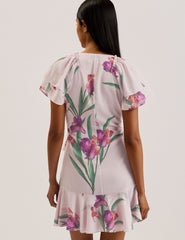 Women FASNIA - Floral Angel Sleeve Wrap Mini Dress - Ted Baker