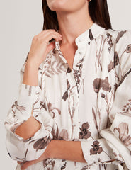 Women ELODIZA - Sepia Print Linen Silk Mini Shirt Dress - Ted Baker