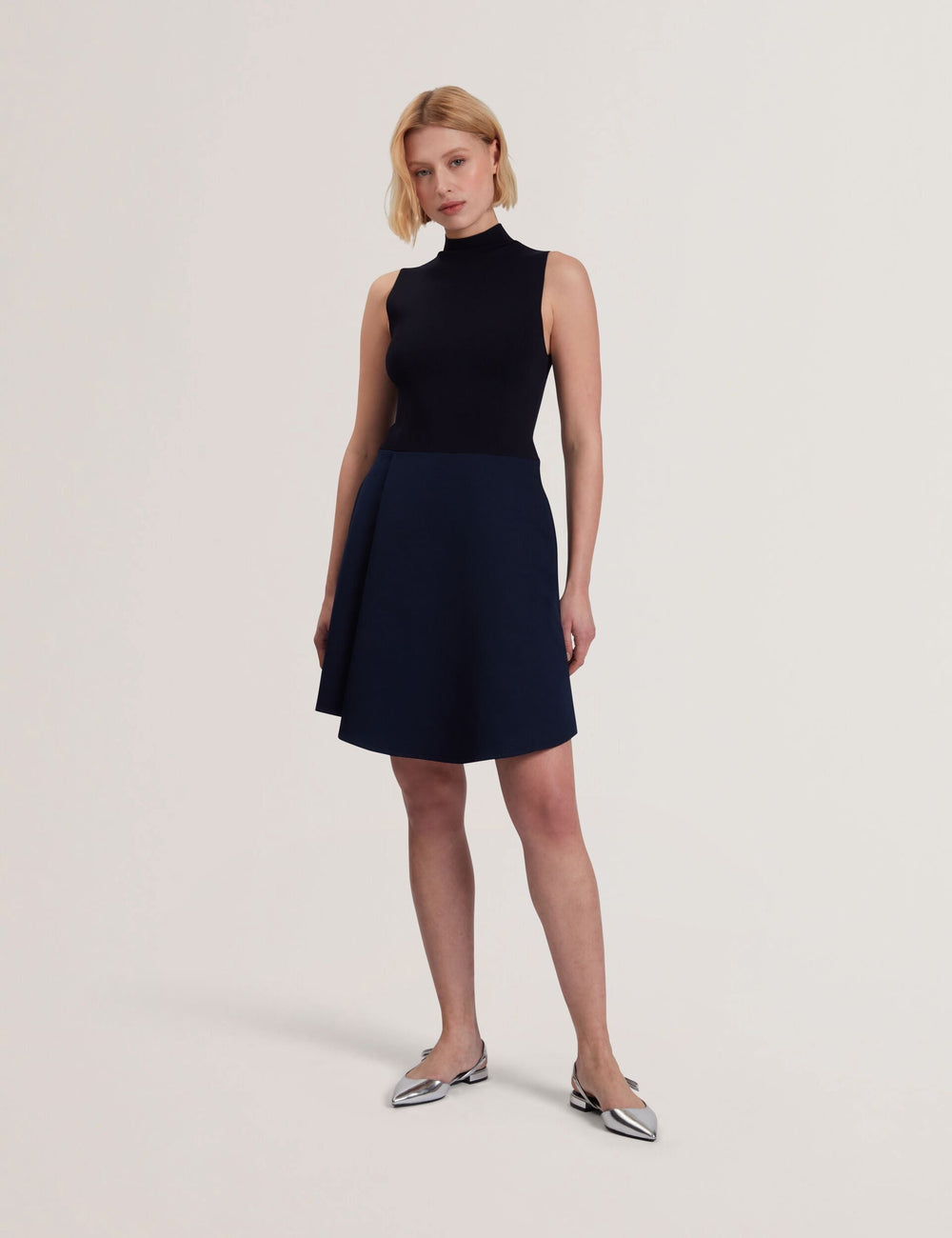 Women DANDIAA - Sleeveless High Neck 2-in-1 Mini Dress - Ted Baker