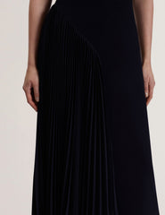 Women AZZINA - Pleated Panel Sleeveless Knitted Midi Dress - Ted Baker