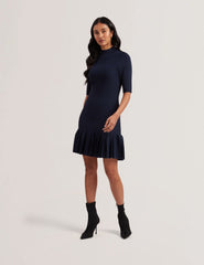 Women CANDDY - Pleated Hem Bodycon Knit Mini Dress - Ted Baker